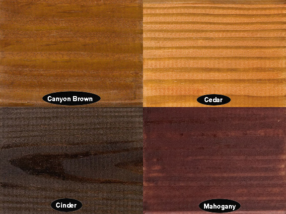your choice of wood stains