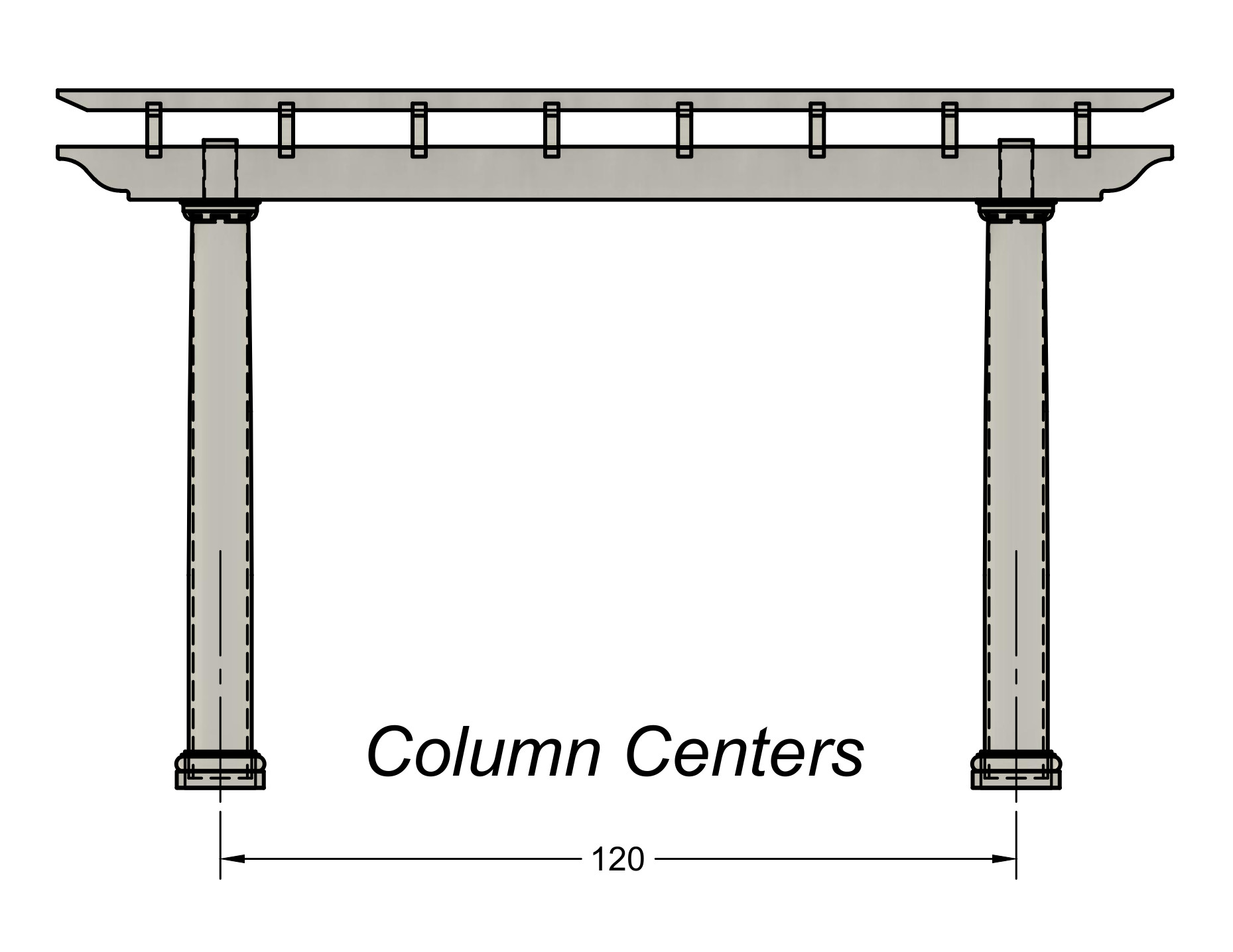 Fiberglass Pergola Column Reference