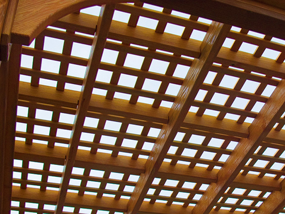 Pine lattice panels